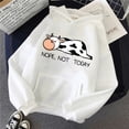 thumbnail image 2 of Hooded Sweater Cute Cow Cartoon Print Casual Sports Hoodie, 2 of 7