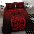 thumbnail image 5 of Vikingo Juego de Cama Vikingos Cuervos Mjolnir Rojo Versión Juego de Cama Rlt12, 5 of 5