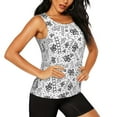 thumbnail image 2 of Wukai Hand Drawn Snake Print &nbsp;Women's Workout Tank Top Mesh Yoga Shirts Athletic Running Tank Tops Athletic Gym Shirts - XX-Large, 2 of 8