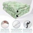 thumbnail image 4 of Full Quilt Set 78''x90'', Green Flowers Lightweight Summer Bedspread Coverlet Set with 2 Pillow Shams, Rustic Botanical Floral Leaves Plants Breathable All Season Quilt Bedding for Bedroom/Guest Room, 4 of 9