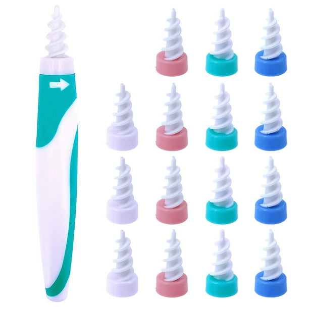 Ear Wax Removal Tool, Soft Silicone Spiral Ear Cleaning 16 Replacement