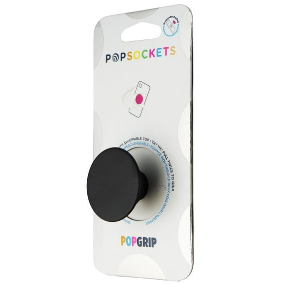 PopSockets Adhesive Phone Grip with Expandable Kickstand and swappable top - PopGrip Black