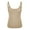 Khaki, variant on CHGBMOK Womens Camisole Solid Tank Sleeveless Ribbed U-Neck Shirt Summer Casual Workout Tees Yoga Tank