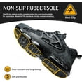 thumbnail image 7 of Safety Shoes Steel Toe Cap Shoes for Men Women Rotating Automatic Buckle Shoes Laces Safety Shoes Mens Work Boots Composite Toe Lightweight Fashion Breathable Comfortable Black, 7 of 7