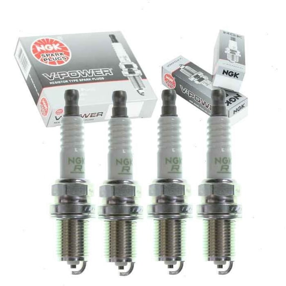 4 pc NGK V-Power Spark Plugs compatible with Kia Spectra 2.0L L4 2004-2007