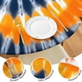 thumbnail image 4 of Orange Blue Tie Dye Mandala Pattern Round Fitted Tablecloth with Elastic Edge,Dining Table Cover Waterproof,Outdoor Round Tablecloth for Camping,Dining,Indoor and Outdoor, 4 of 7