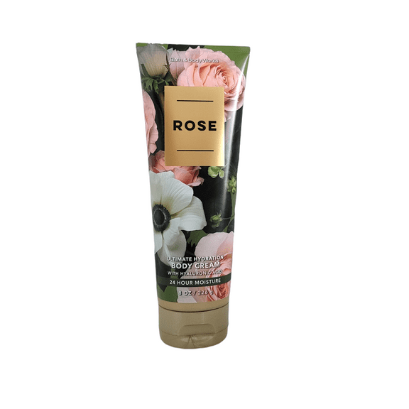 Bath and Body Works Rose Ultimate Hydration Body Cream With Hyaluronic Acid 8 oz