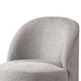 thumbnail image 4 of Ager Side Dining Swivel Chair-Curved Barrel Style-Gray Boucle Chenille, 4 of 10
