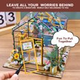 thumbnail image 5 of Diy Miniature Dollhouse Kit, Green House With Furniture And Led Lights, Wooden Dollhouse Kit, Best Birthday And Christmas Gifts For Women And Girls (Cathy'S Flower House), 5 of 9