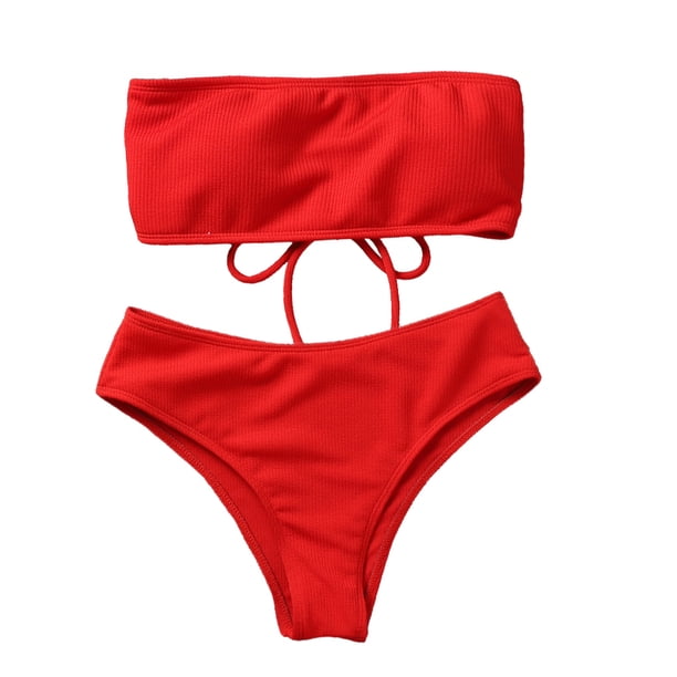 Naiovety Traje de baño dividido para mujer, traje de baño ajustable de poliéster acolchado, traje de baño para vacaciones en la playa, fiesta de Type2 NO2 Naiovety OD021066-08