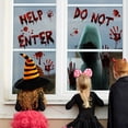 thumbnail image 4 of Halloween Wall Decals Window Clings,Halloween Blood Handprint Halloween Wall Stickers UV Glass Window Stickers Double-sided Visual Decorative Wall Stickers, 4 of 9
