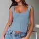 thumbnail image 1 of Camiseta sin mangas Nikou Fruncido Abertura lateral XS S M L, 1 of 6