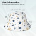 thumbnail image 3 of Fisherman Hat 22.8×5.9in Skin-Friendly Lightweight Breathable Folding Reflective Double Face For Daily Travel Business Camping Blue Gold Eyes Stars Sun Moon, 3 of 8