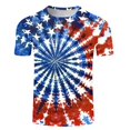 thumbnail image 4 of Jessboyy Mens Tie Dye Graphic Tee Short Sleeve Summer Holiday Tshirts 4th of July Independence Day USA T Shirts Patriotic Shirt Multicolor,L, 4 of 5