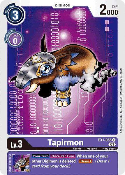 Digimon Classic Collection Common Tapirmon EX1-055