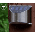 thumbnail image 3 of Lámpara solar para exteriores Aplique de pared solar de acero inoxidable Luz de cerca impermeable 4LED IP65 Patio Jardín Paisaje Aplique de pared Luz cálida JAMW Sencillez, 3 of 5