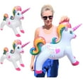thumbnail image 2 of Large Colorful Blow-up Rainbow Unicorns (24 Inches) (12 Pack), 2 of 9