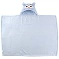 thumbnail image 3 of Hudson Baby Infant Boy Hooded Animal Face Plush Blanket, Blue Owl, One Size, 3 of 3