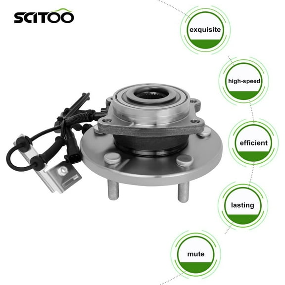 SCITOO 513273 New Front Wheel Bearing Hub fit 2008-2017 For Dodge Grand Caravan 2008-2016 For Chrysler Town & Country 5 Lugs Axle Hub Assembly Kit W/ABS 1 Pack