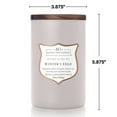 thumbnail image 3 of Manly Indulgence Winters Edge 20 oz Jar Candle, Wood Wick, Grey, 3 of 4