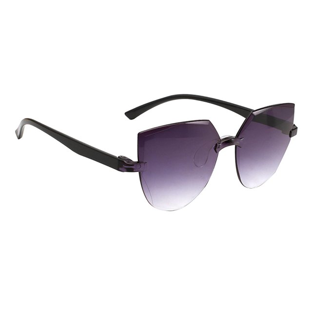 gafas de sol de las mujeres Gafas De Sol Extragrandes Sin Marco Para Mujer Irregular PC Ladies Gradient Grey Gris degradado Magideal gafas de sol de las mujeres