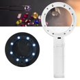thumbnail image 1 of Qiilu Magnifying Glass, Jewelry Magnifier Handheld For Torch For Work Easily For Reading For Learnning, 1 of 8