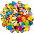 thumbnail image 1 of 1-100pcs Rubber Ducks in Bulk,Assortment Duckies for Jeep Ducking Floater Duck Bath Toys Party Favors, 1 of 7