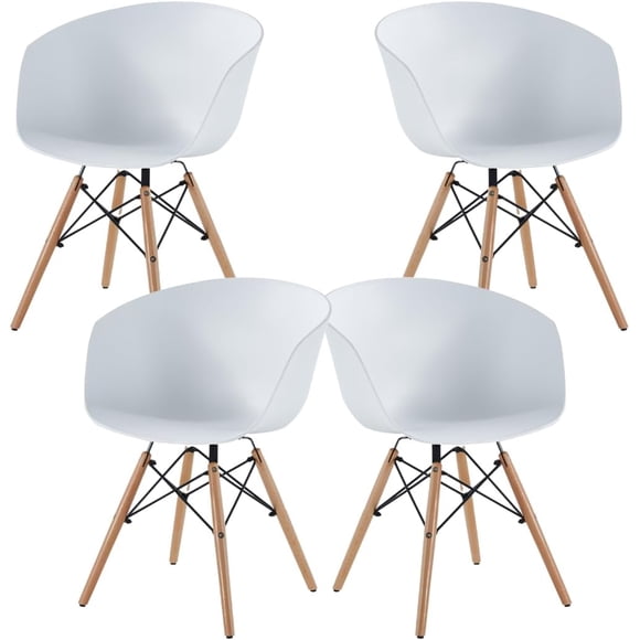 Set de 4 Sillas FRATELLO MUEBLES Sartré Comedor Oficina Color Blanco