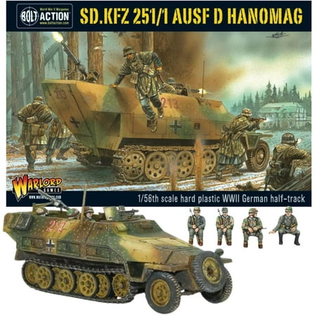 Bolt Action Miniatures - Warlord Games Sd.Kfz 251/1 Ausf D Hanomag German Army Model Tank 28mm Wargames Delivered - Model Tanks Kits