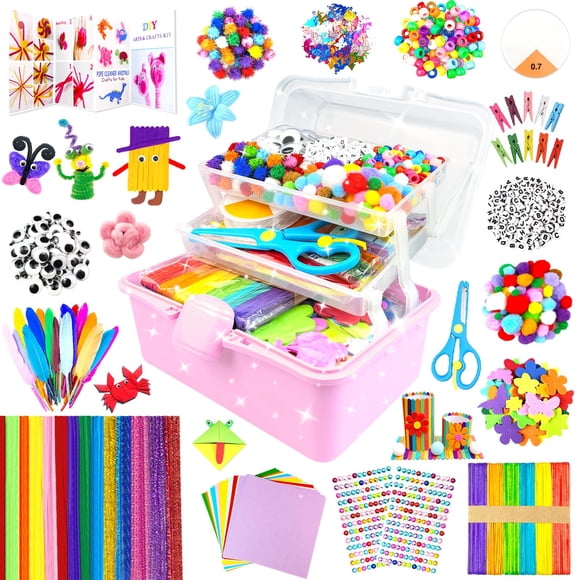 Kit de manualidades BNUZEIYI 3000, suministros de manualidades para niños