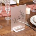 thumbnail image 4 of UNIQOOO 3" Large Clear Acrylic Sign Holders | Wedding Sign Holders |Table Numbers Display Stands | Acrylic Place Card Slot Stand, Perfect for Retail Shop Cafe Events, Set of 10, 4 of 8