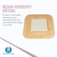 thumbnail image 4 of Dynarex DynaLevin Waterproof Adhesive Bordered Foam Dressings - Zero Latex, Sterile, Medium-Absorbency - 4 x 4", 10 Bandages per Box, 12 Boxes per Case, 4 of 7