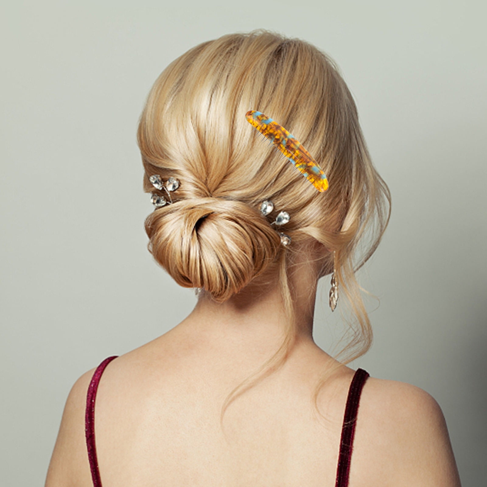 Alasum 2Pcs Minimalist French Side Combs for Women Hair Accessories with Stable Grip Design
