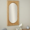 thumbnail image 2 of DecMode 22" x 42" Brown Wall Mirror with Oval Center, 2 of 9