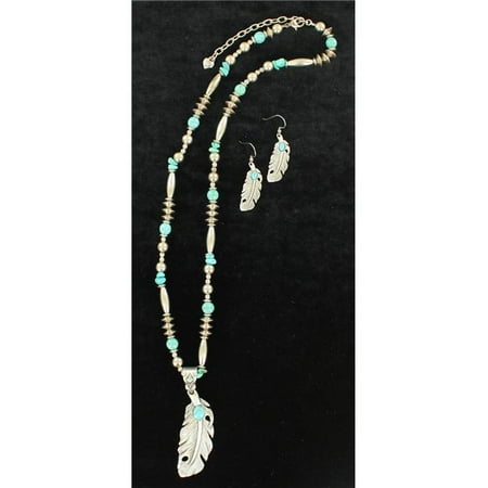 Blazin Ro 29094 Feather Jewellery Set 44 Turquoise Extra - Extra Large Turquoise Pendant Blazin Ro 29094 Feather Jewellery Set 44 Turquoise Extra - Extra Large Turquoise Pendant