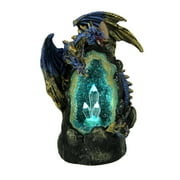 Blue Dragon LED Crystal Geode Incense Backflow Burner