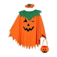 thumbnail image 3 of Poncho de calabaza para disfraz de cosplay, bonitos accesorios de calabaza para juegos de rol de mascarada. S, 3 of 9