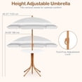 thumbnail image 4 of OLAKIDS Kids Picnic Table, Outdoor Toddler Patio Furniture Set with 2 Folding Chairs Adjustable Foldable Umbrella for Garden Backyard Beach, 4 of 9