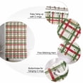 thumbnail image 5 of Shower Curtain, Abstract Red Green Line Waterproof Shower Curtain Set with Hooks for Bathroom Showers,Stalls and Bathtubs,36x72In Watercolor Geometric Plaid, 5 of 9