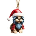 thumbnail image 2 of Adornos navideños, adornos navideños, regalos navideños, decoración plana para el hogar con forma de perro, decoración para el árbol de Navidad, decoración con colgante, 2 of 4