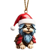 KCEHTA Dog Ornaments for Christmas Tree, Christmas Dog Ornaments, Cute Christmas Tree Hanging Ornament Dog Themed Christmas Birthday Party Home Decorations