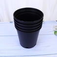 thumbnail image 5 of LEORX 10Pcs Black Plastic Flower Pot for Balcony Plants Durable and Stable, 5 of 6