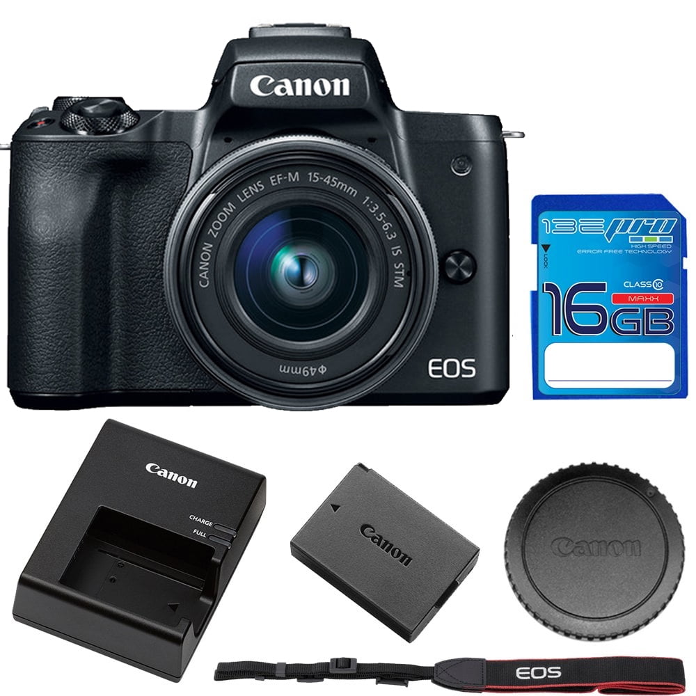 Canon EOS M50 Mirrorless Digital Camera with 1545mm Lens+ 16GB Memory