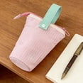 thumbnail image 4 of JOGZMZ Large Capacity Pencil Case With Standing Function, Durable Canvas Stationery Bag, Portable Desk Organizer with Handle for Office and Home Use, 4 of 6