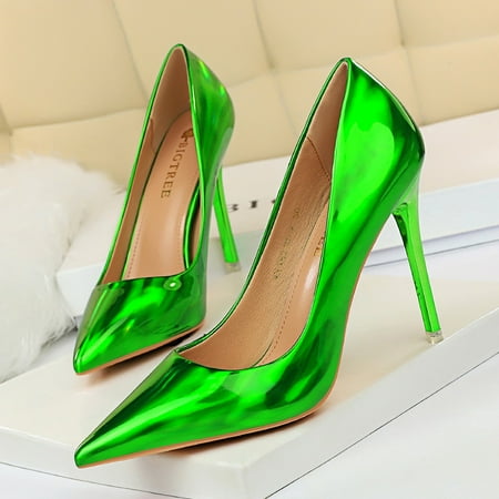 

Sexy Pointed Toe Slip On Shoes Sequin Pump Stiletto High Heel Shoes Women‘s Footwear