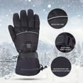 thumbnail image 5 of SkyGenius Electric Heated Gloves Touch Screen Winter Motorcycle Gloves for Men Women Rechargeable Battery Black, 5 of 8