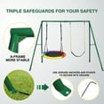 Trekassy 440lbs 2 Seat Metal Swing Set with Heavy Duty AFrame Metal