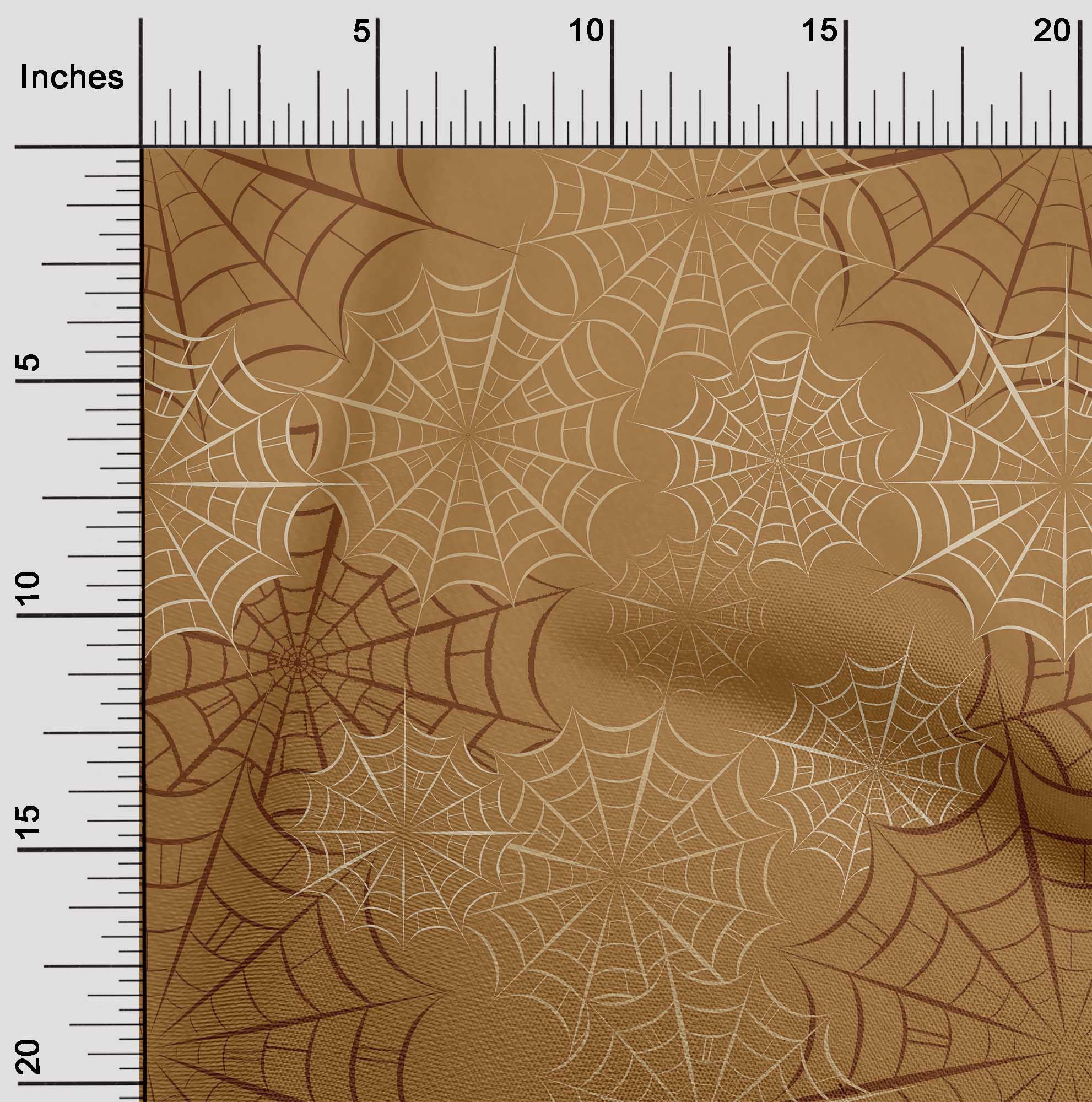 oneOone Cotton Cambric Brown Fabric Halloween Dress Material Fabric Print Fabric By The Yard 42 Inch Wide