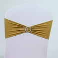 thumbnail image 3 of kjfeif 10 PCS Spandex Stretch Chair Sashes Bows for Wedding Reception- Universal Elastic Chair Cover Bands with Buckle Slider for Banquet, Party, Hotel Event Decorations Sashes, 3 of 9