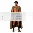 thumbnail image 2 of HBYJLZYG Men's Spartan Cape, Roman Gladiator Costume Cloak with Medallion and Drape, Halloween Cosplay Renaissance Party Cape for Adults, 2 of 7